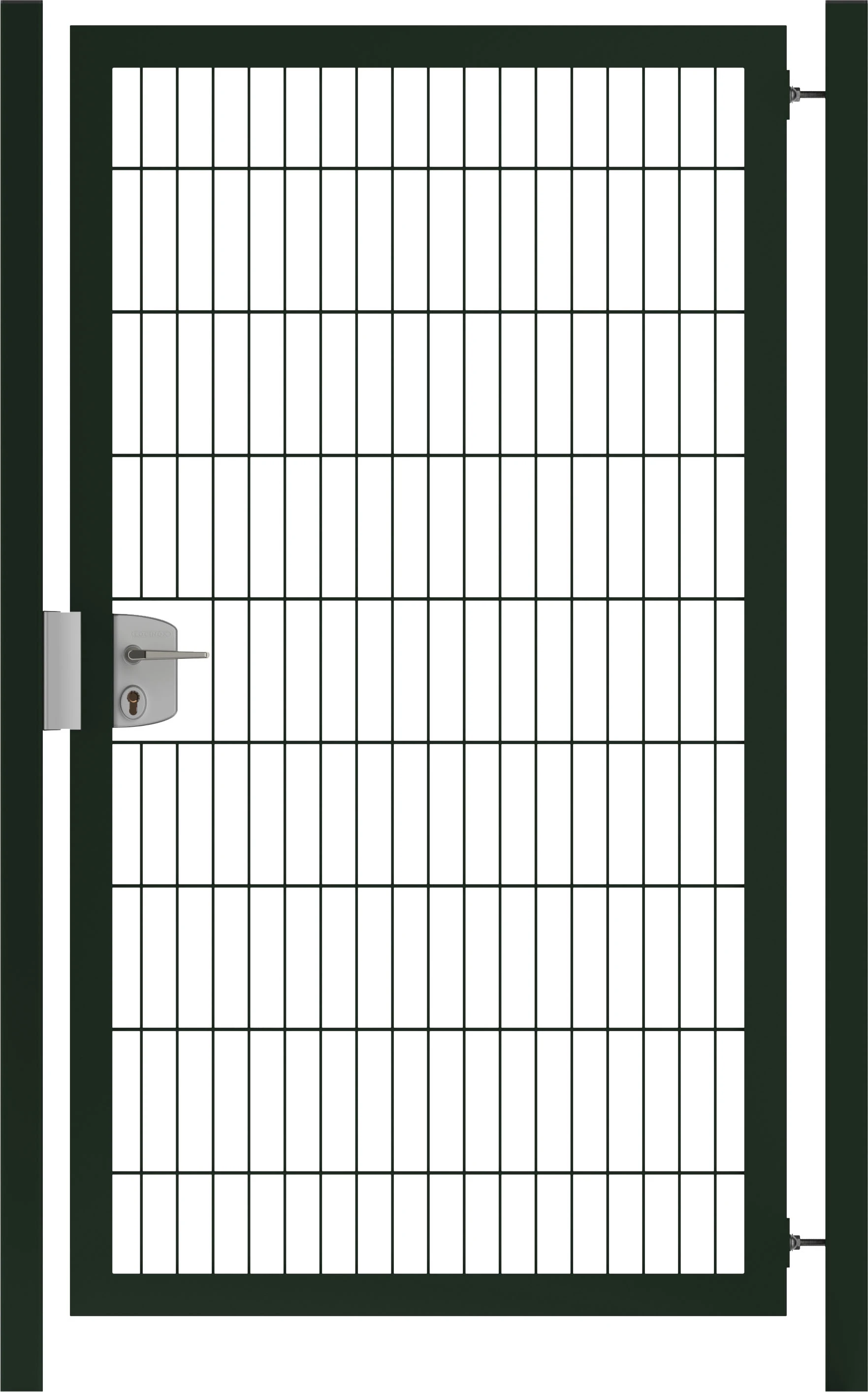 Hillfence Premium Enkele Poort Diepzwart RAL9005 100 cm - Afbeelding 1